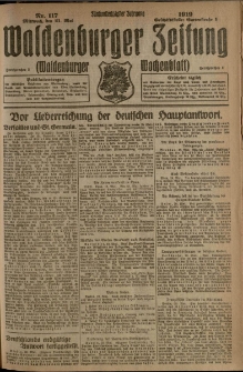 Waldenburger Zeitung, Jg. 65, 1919, nr 117