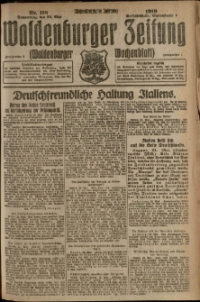 Waldenburger Zeitung, Jg. 65, 1919, nr 118