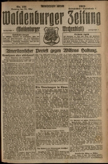 Waldenburger Zeitung, Jg. 65, 1919, nr 121