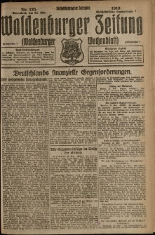 Waldenburger Zeitung, Jg. 65, 1919, nr 125