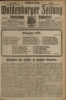 Waldenburger Zeitung, Jg. 65, 1919, nr 132