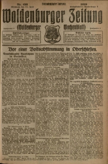 Waldenburger Zeitung, Jg. 65, 1919, nr 133