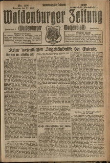 Waldenburger Zeitung, Jg. 65, 1919, nr 138