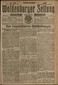 Waldenburger Zeitung, Jg. 65, 1919, nr 140
