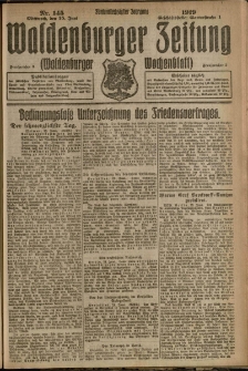 Waldenburger Zeitung, Jg. 65, 1919, nr 145