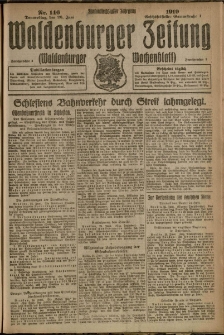 Waldenburger Zeitung, Jg. 65, 1919, nr 146