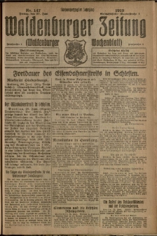 Waldenburger Zeitung, Jg. 65, 1919, nr 147