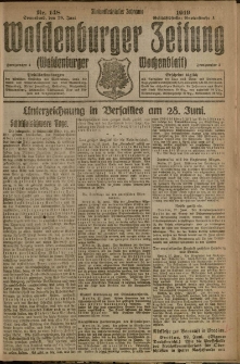 Waldenburger Zeitung, Jg. 65, 1919, nr 148