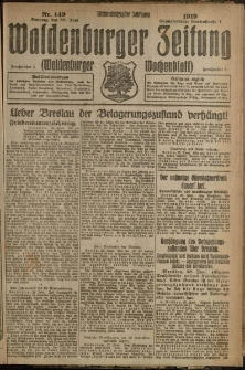Waldenburger Zeitung, Jg. 65, 1919, nr 149