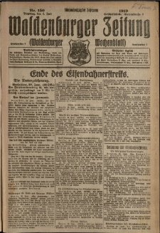 Waldenburger Zeitung, Jg. 65, 1919, nr 150