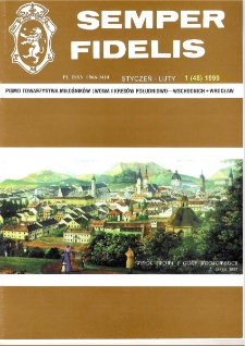 Semper Fidelis : pismo Towarzystwa Miłośników Lwowa i Kresów Południowo-Wschodnich, 1999, nr 1 (48)