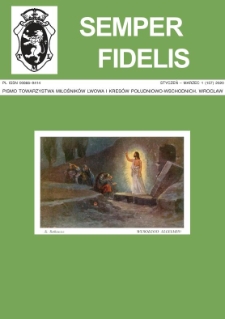 Semper Fidelis : pismo Towarzystwa Miłośników Lwowa i Kresów Południowo-Wschodnich, 2020, nr 1 (157)