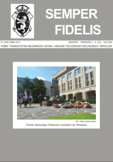 Semper Fidelis : pismo Towarzystwa Miłośników Lwowa i Kresów Południowo-Wschodnich, 2020, nr 2-3 (155-159)