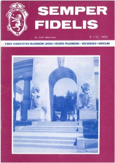 Semper Fidelis : pismo Towarzystwa Miłośników Lwowa i Kresów Południowo-Wschodnich, 1993, nr 3 (16)