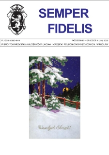 Semper Fidelis : pismo Towarzystwa Miłośników Lwowa i Kresów Południowo-Wschodnich, 2020, nr 3 (160)