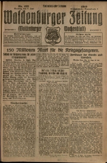 Waldenburger Zeitung, Jg. 65, 1919, nr 155