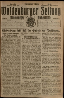 Waldenburger Zeitung, Jg. 65, 1919, nr 156