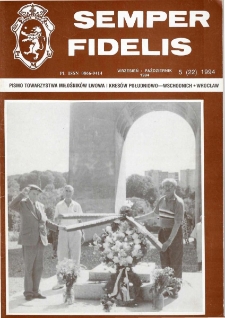 Semper Fidelis : pismo Towarzystwa Miłośników Lwowa i Kresów Południowo-Wschodnich, 1994, nr 5 (22)