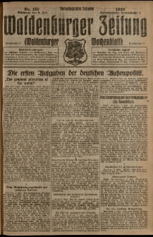 Waldenburger Zeitung, Jg. 65, 1919, nr 157