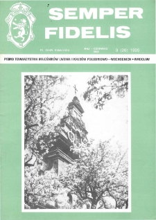 Semper Fidelis : pismo Towarzystwa Miłośników Lwowa i Kresów Południowo-Wschodnich, 1995, nr 3 (26)
