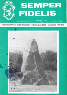 Semper Fidelis : pismo Towarzystwa Miłośników Lwowa i Kresów Południowo-Wschodnich, 1996, nr 1 (30)