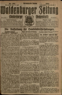 Waldenburger Zeitung, Jg. 65, 1919, nr 160
