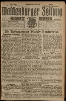 Waldenburger Zeitung, Jg. 65, 1919, nr 161