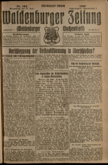 Waldenburger Zeitung, Jg. 65, 1919, nr 164