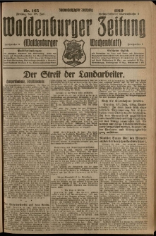 Waldenburger Zeitung, Jg. 65, 1919, nr 165