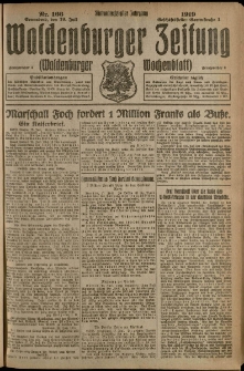 Waldenburger Zeitung, Jg. 65, 1919, nr 166