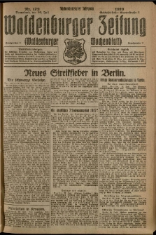 Waldenburger Zeitung, Jg. 65, 1919, nr 172