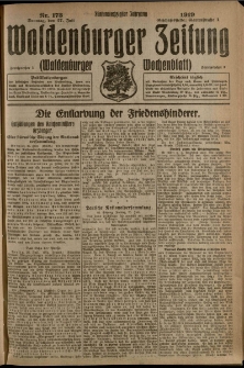 Waldenburger Zeitung, Jg. 65, 1919, nr 173