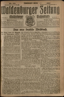 Waldenburger Zeitung, Jg. 65, 1919, nr 178