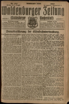 Waldenburger Zeitung, Jg. 65, 1919, nr 183