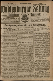 Waldenburger Zeitung, Jg. 65, 1919, nr 185