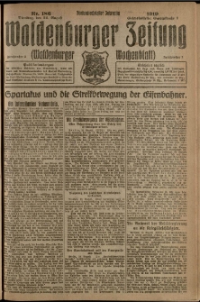 Waldenburger Zeitung, Jg. 65, 1919, nr 186