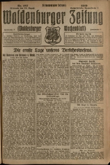 Waldenburger Zeitung, Jg. 65, 1919, nr 187