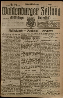 Waldenburger Zeitung, Jg. 65, 1919, nr 189