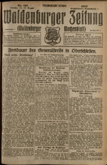 Waldenburger Zeitung, Jg. 65, 1919, nr 191