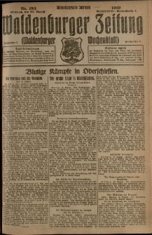 Waldenburger Zeitung, Jg. 65, 1919, nr 193