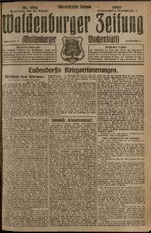 Waldenburger Zeitung, Jg. 65, 1919, nr 194