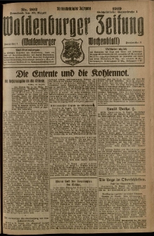 Waldenburger Zeitung, Jg. 65, 1919, nr 202