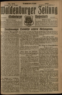 Waldenburger Zeitung, Jg. 65, 1919, nr 203