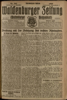 Waldenburger Zeitung, Jg. 65, 1919, nr 207
