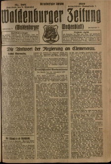 Waldenburger Zeitung, Jg. 65, 1919, nr 208
