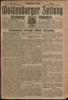 Waldenburger Zeitung, Jg. 65, 1919, nr 211
