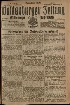 Waldenburger Zeitung, Jg. 65, 1919, nr 212