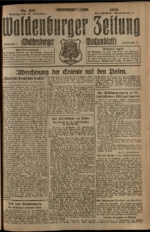 Waldenburger Zeitung, Jg. 65, 1919, nr 216