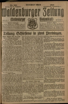 Waldenburger Zeitung, Jg. 65, 1919, nr 219