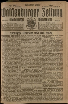 Waldenburger Zeitung, Jg. 65, 1919, nr 220